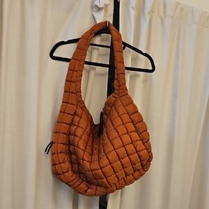 FP Movement by Free People Quilted Orange Hobo Bag